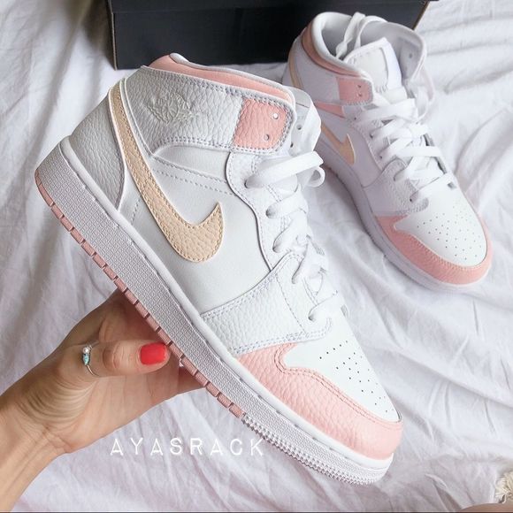 Jordan Shoes - Nike air jordan baby pink and tint of peach cream